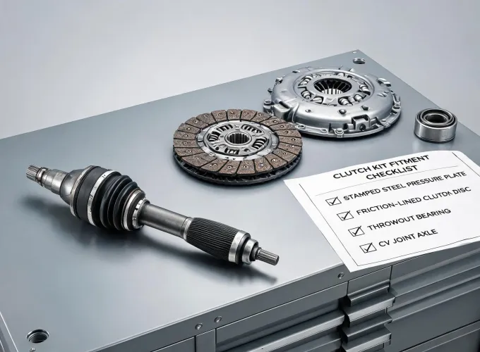 Continental fitment checklist with clutch disc and CV joint axle